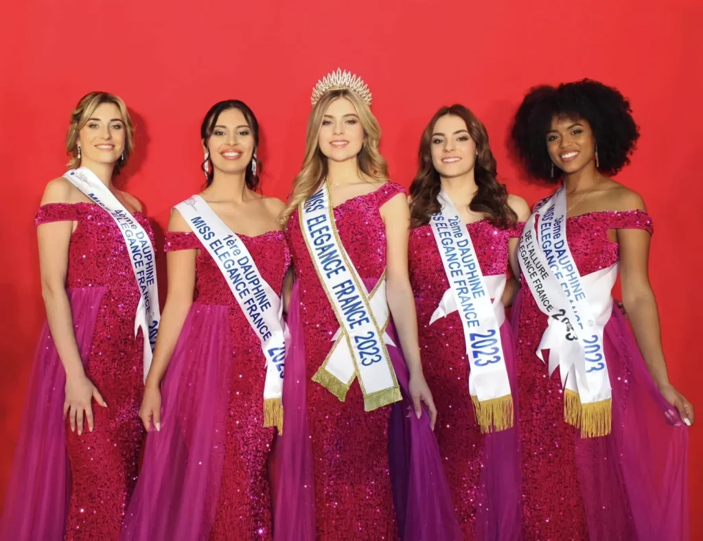 Miss Elegance France with her runners up 2023