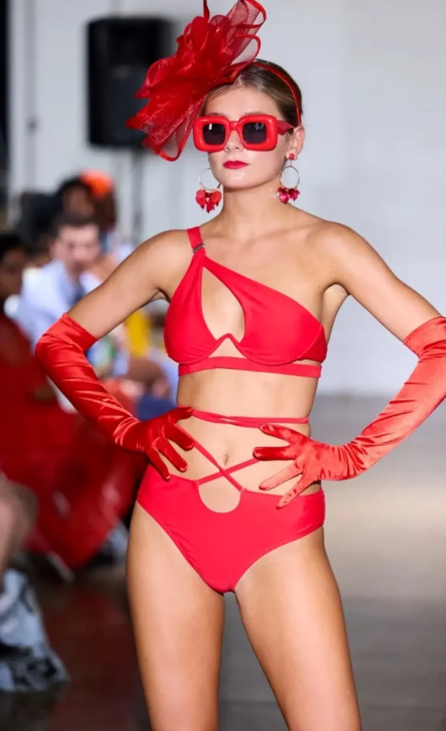 Smoking hot designer Wendy Isaac with her show-stopping swimwear collection.