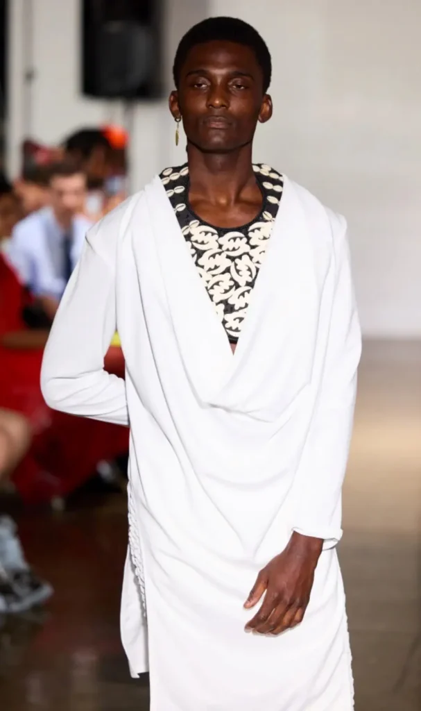 Designer Ray Brown who unveiled his African royalty men's collection
